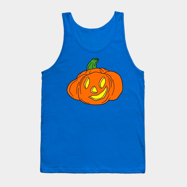 Happy Pumpkin Tank Top by saradaboru